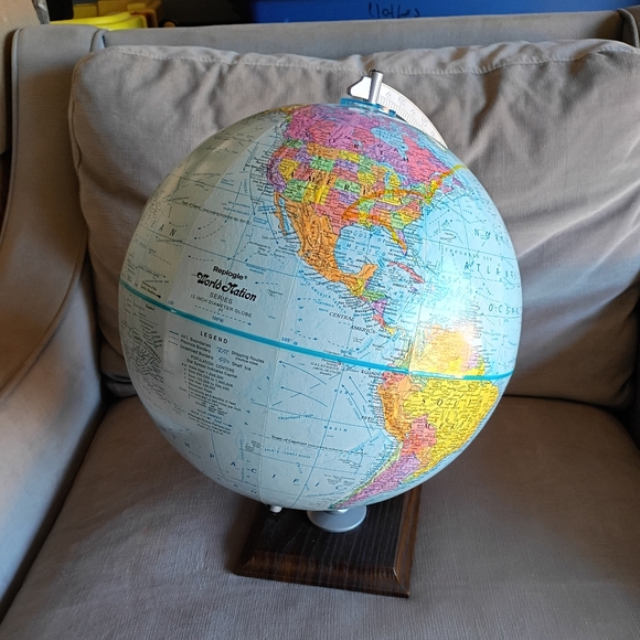 Other | Timeless 12 Blue Raised Relief Desk Replogle Globe | Poshmark